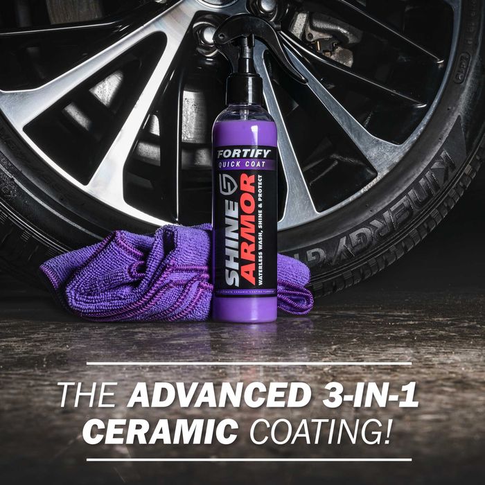 Ceara lichida auto SHINE ARMOR 236 ml si Laveta microfibra