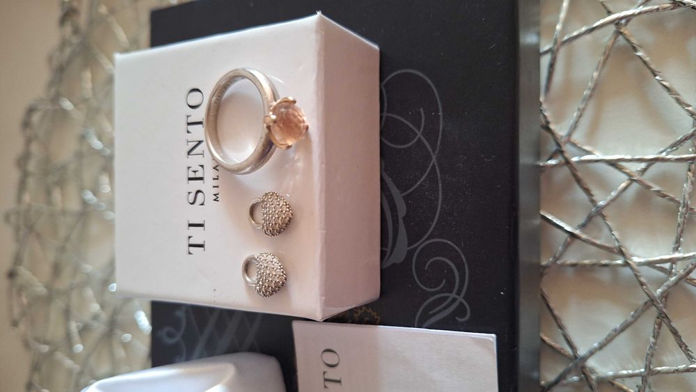Пръстен и висулки за обеци Ti sento