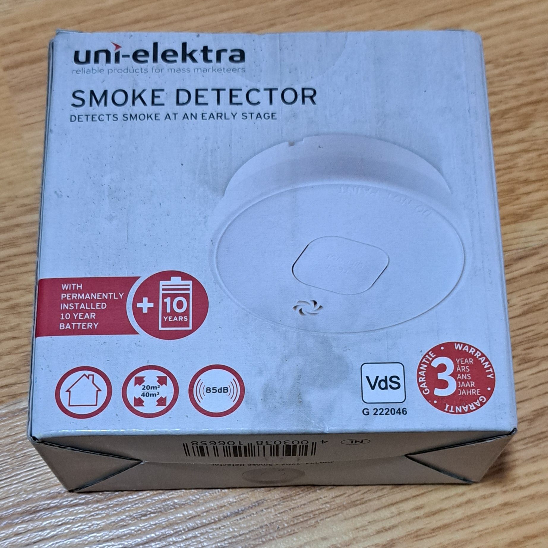 Detector de fum unielektra