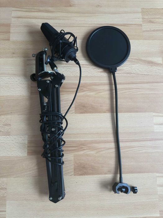 Microfon Fifine cu Brat Ajustabill si Filtru Pop