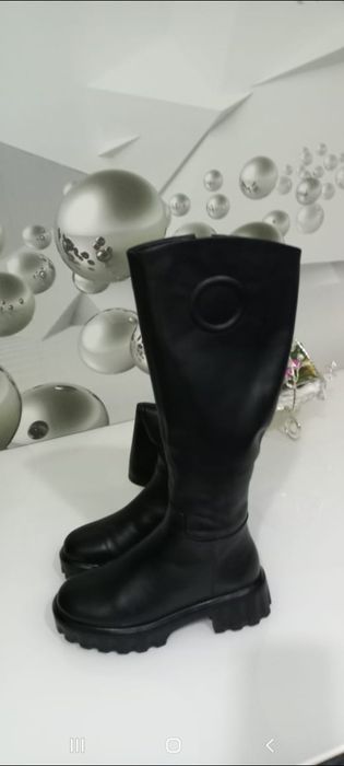 зимние  сапоги, европейку новые,  длинные
