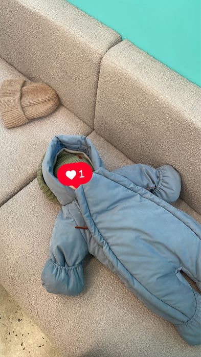 Детский зимний комбинезон 0-6 месяцев