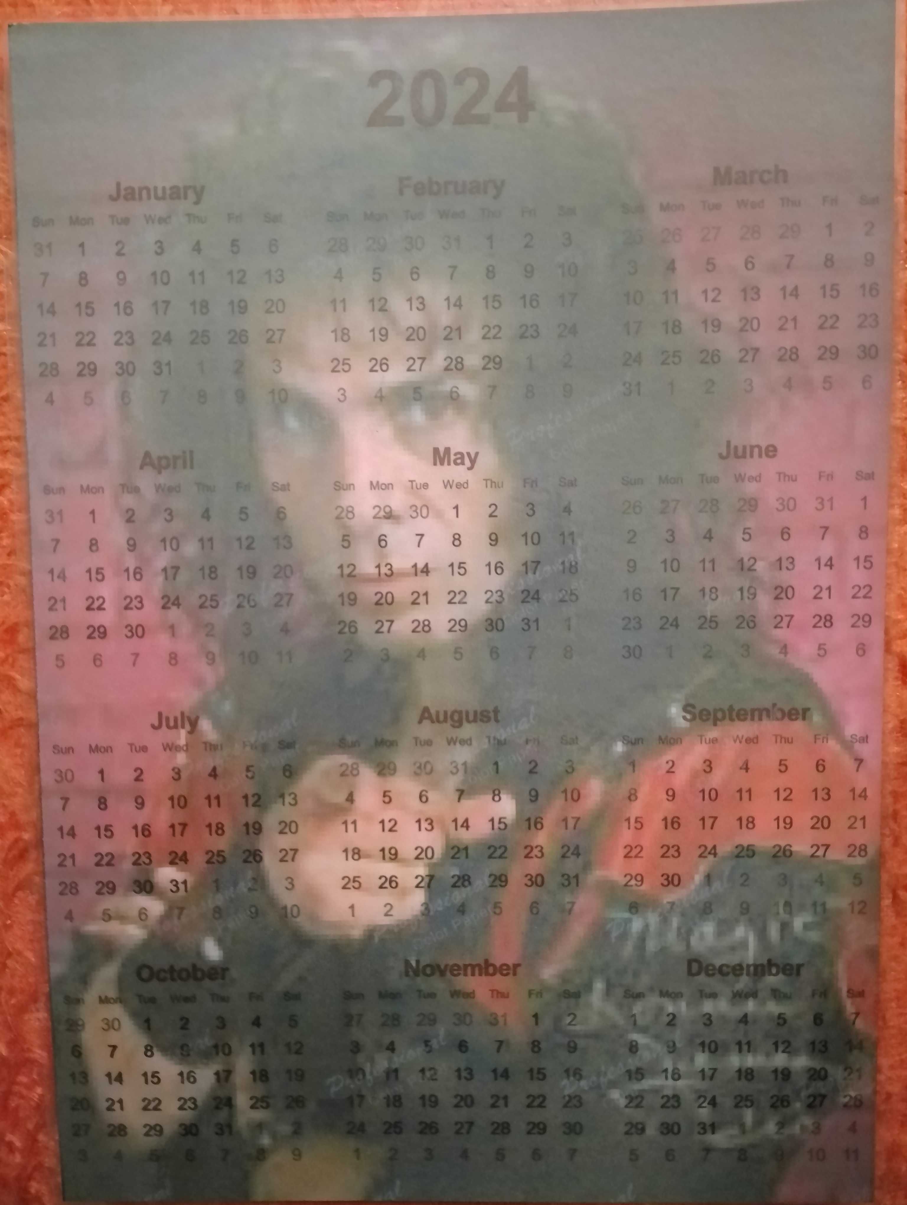 Календар на Deep Purple за 2023-2024 г.  формат А4 и Dio