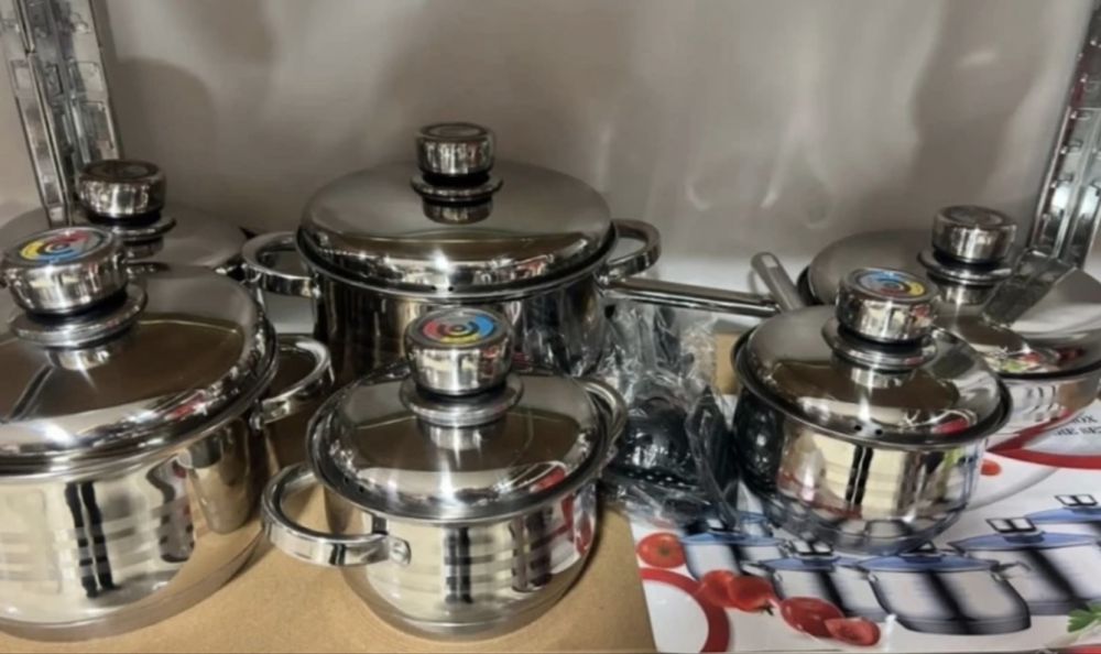 Високо качество швейцарски комплект тенджери неръждаема стомана