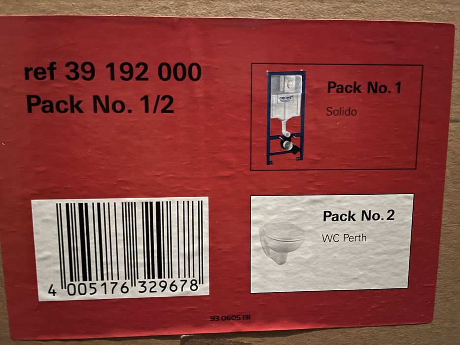 Структура за вграждане Grohe Solido с тоалетна чиния