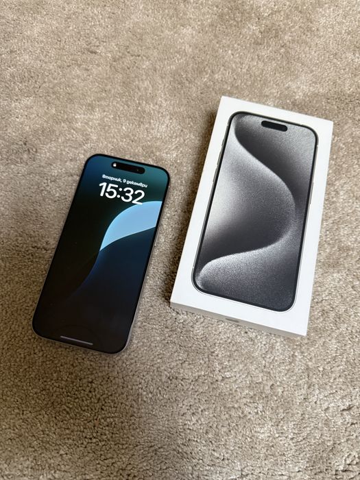 КАТО НОВ! iPhone 15 Pro, White Titanium, 128 GB