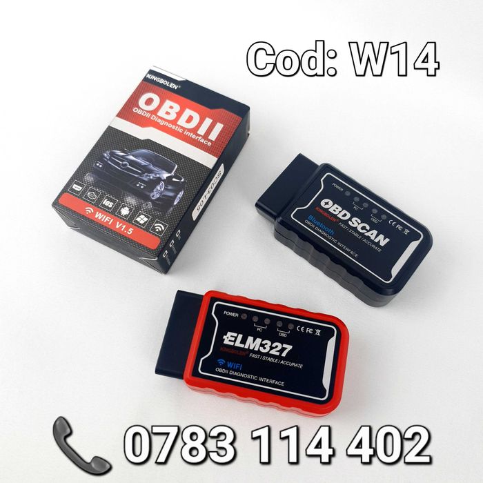 Adaptor-Tester ELM327-Diagnoza Autoturisme-Multimarca-Bluetooth-HQ-W14