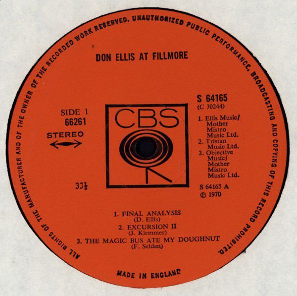 vinil rar jazz 2LP Don Ellis At Fillmore-1970 (impecabil) made in UK