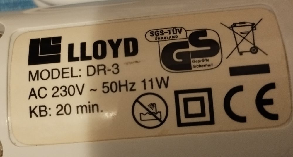 Aparat de masaj LLOYD Tip DR-3, cu vibratii infraroșii