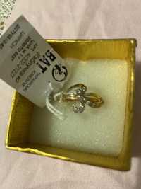Золотое кольцо 585, цирконий