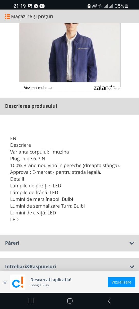 Vând triple led audi a6 c6