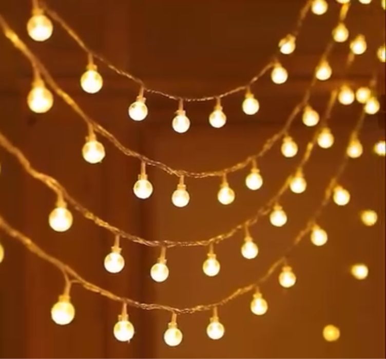 Грилянда с теплым светом
