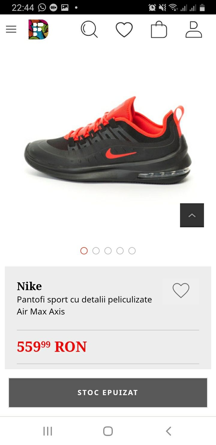 Nike Air Max Axis Black/Red Orbit mărime 42