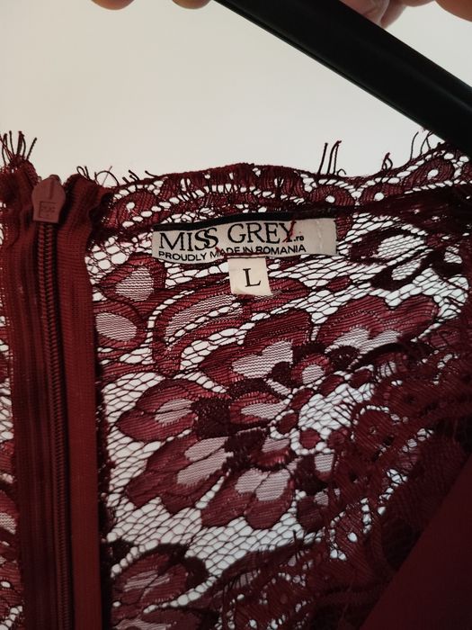 Rochie Nissa Grey culoare vișiniu putred , mărime L