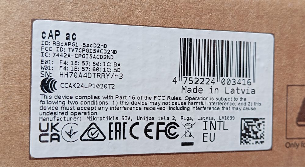 Точка доступа Mikrotik