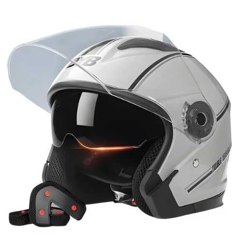 Casca Moto/Scuter Italia, Viziera Dubla, marime universala 56-62cm