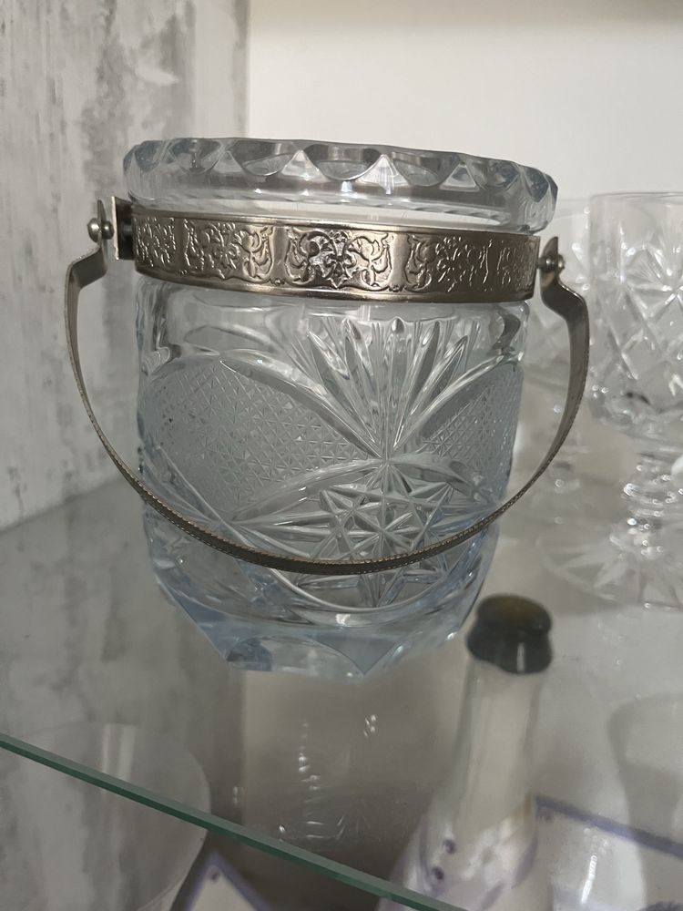 Кристални чаши,ледарка,захарници