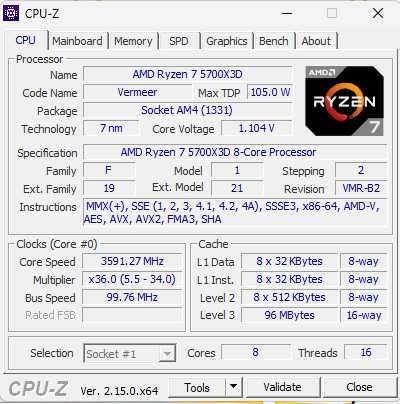 Продаю Ryzen 7 5700x3d