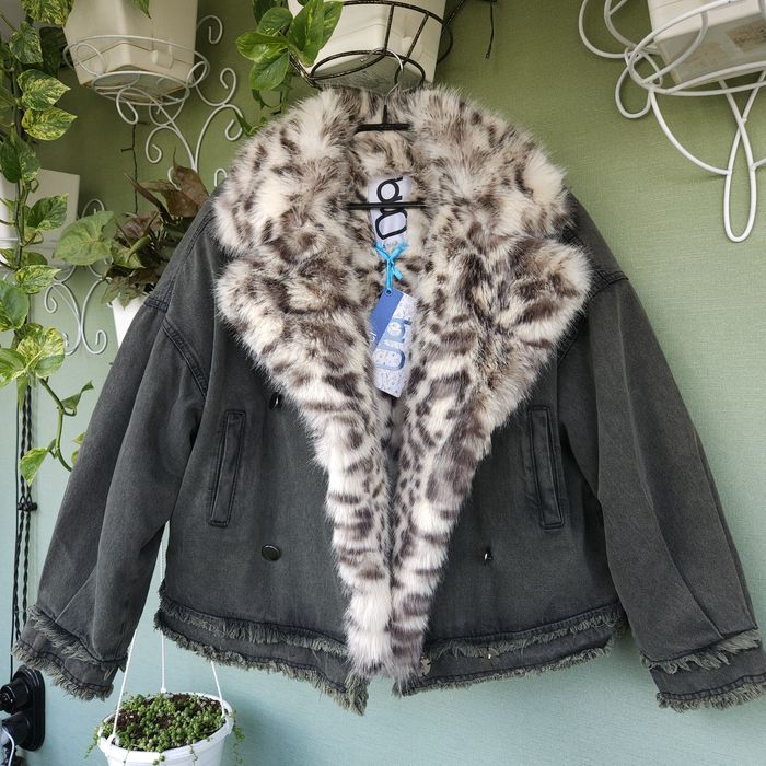 Куртка женская джинсовая с мехом
