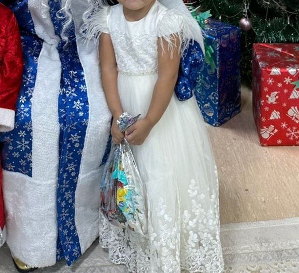 Платье белое новогодний