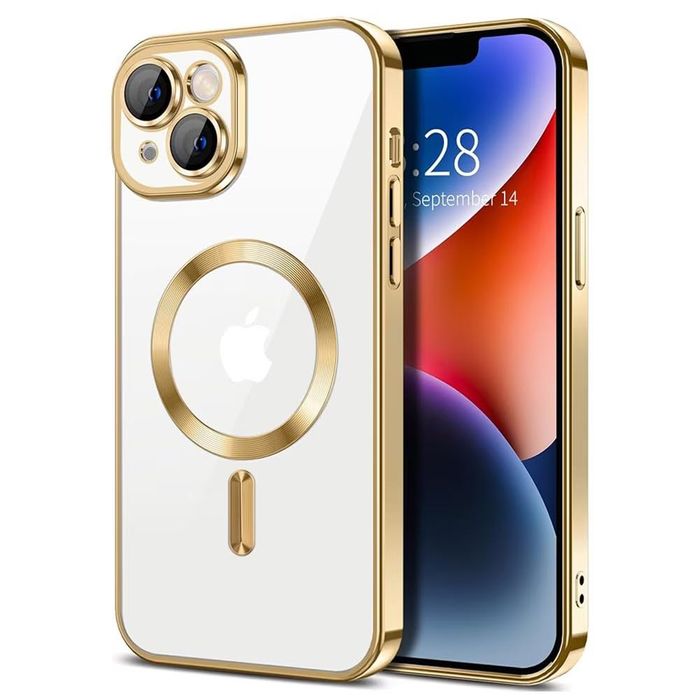 Husă iPhone 15 Techsuit MagSafe Luxury auriu, nouă