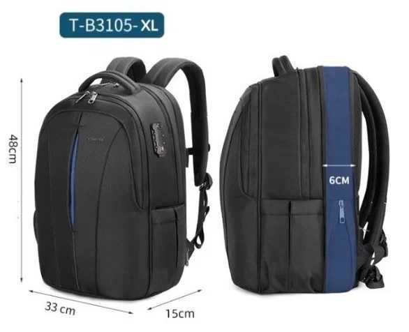 Tigernu® T-B3105 XL Рюкзак-трансформер | 17” | TSA | USB