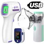 Inhalator Nebulizer  Termometru PulsOximetru Kit 3 Dispozitive USB-C