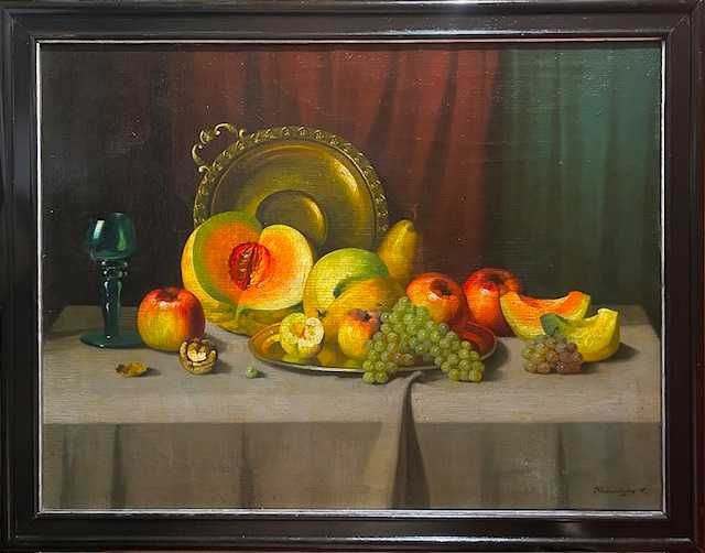 IMPECABIL! Tablou VECHI, mare, 80x60cm+R, ulei/pz NANDORY Sandor COTAT