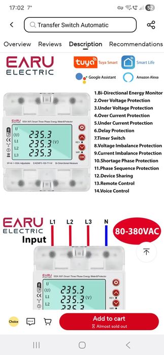 Contor trifazic bidirectional inteligent cu protecție