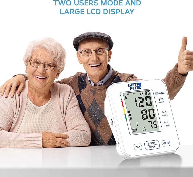 Get FitМедицински апарат за измерване на кръвно на ръката,LCD дисплей
