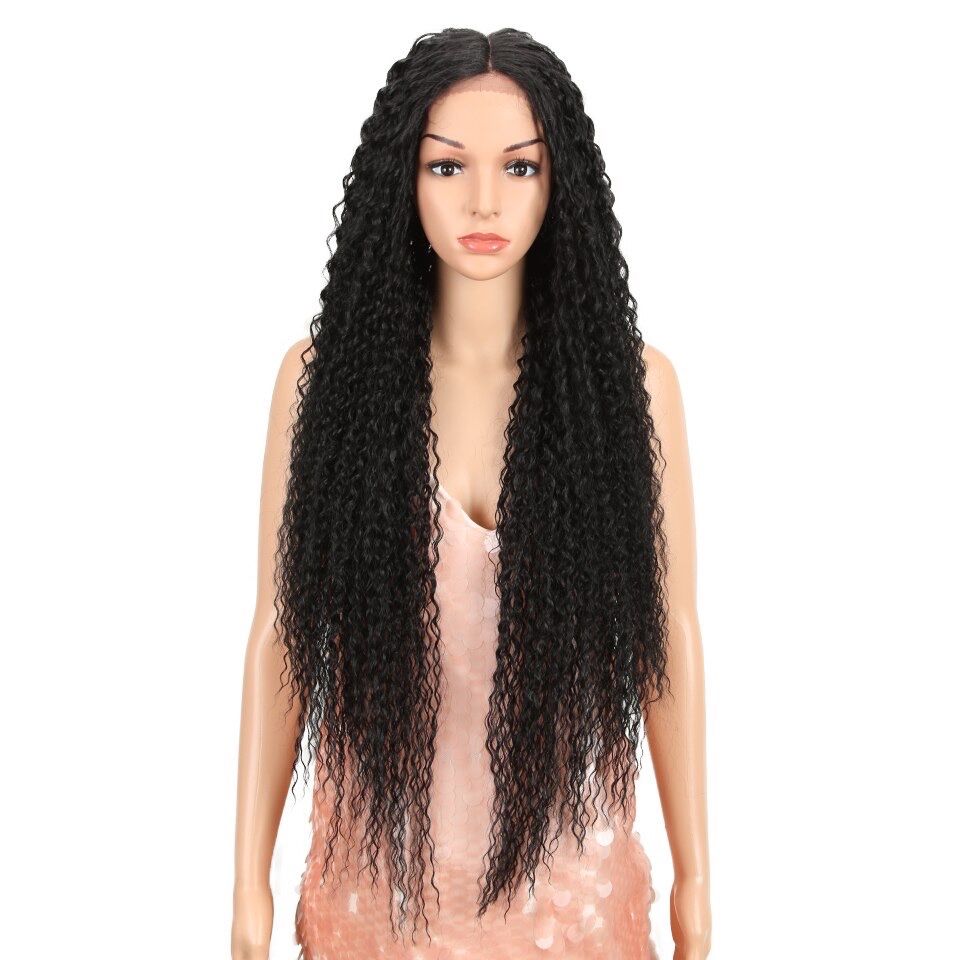 Peruca F111 FRONT LACE Bruneta Creata Afro Bucle Volum dantela