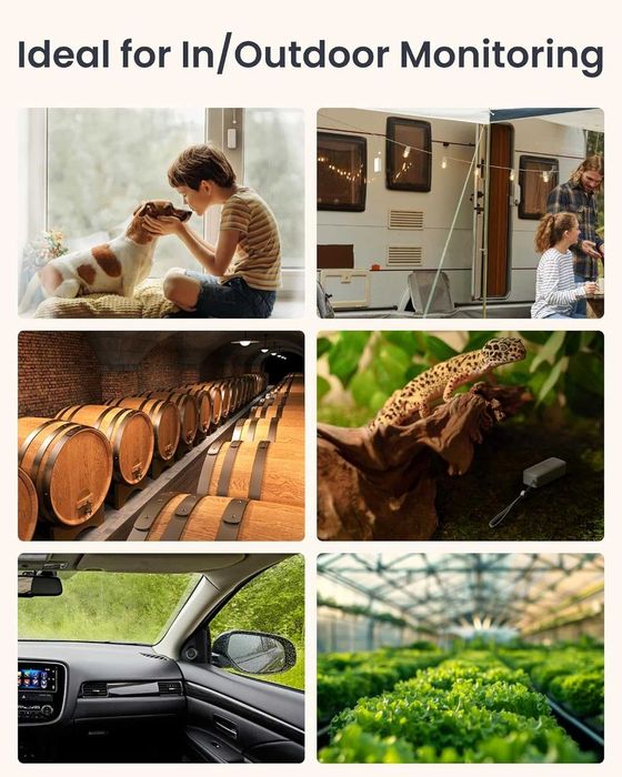 SwitchBot Интелигентен Термо-Хигрометър за Вътрешна и Външна Употреба