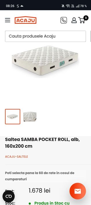 Vând saltea 27 cm grosime