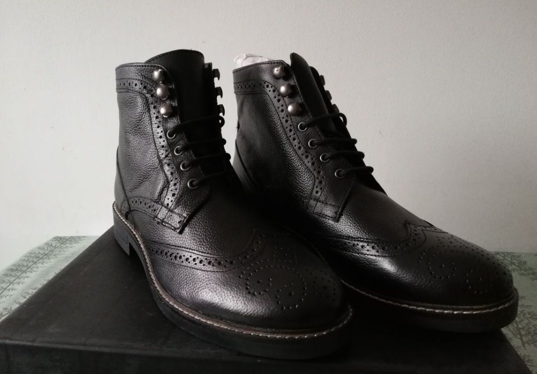 Ghete brogue din piele Frank Wright