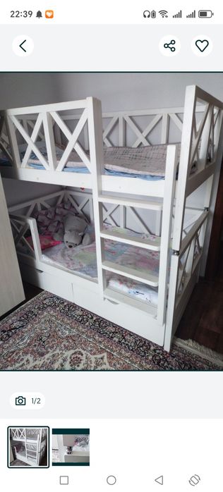 Продам б /у двухярусный кровать