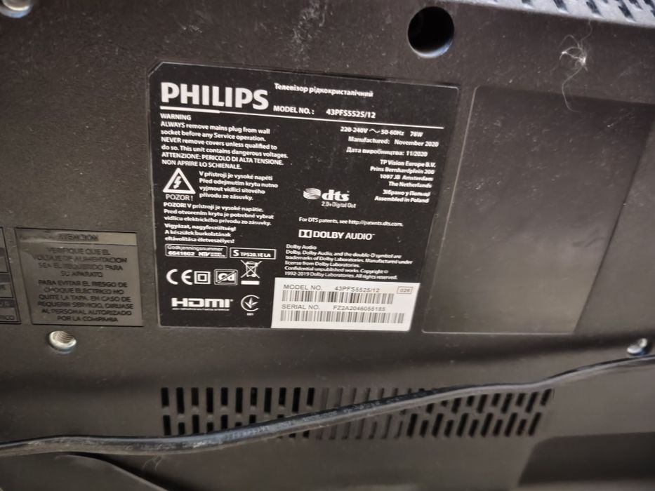 Televizor LED Philips 109 cm 43" 43PFS5500/12, Full HD, CI