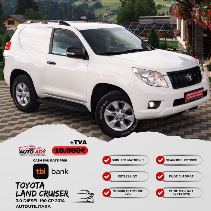 Toyota Land Cruiser 3.0D 4x4 2014 Autoutilitara POSIBILITATE RATE