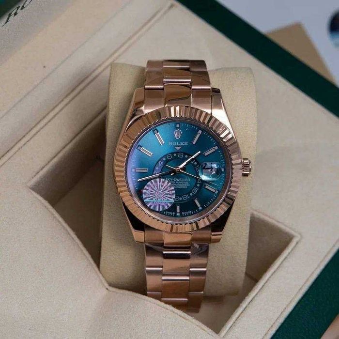 rolex sky-dweller розово злато