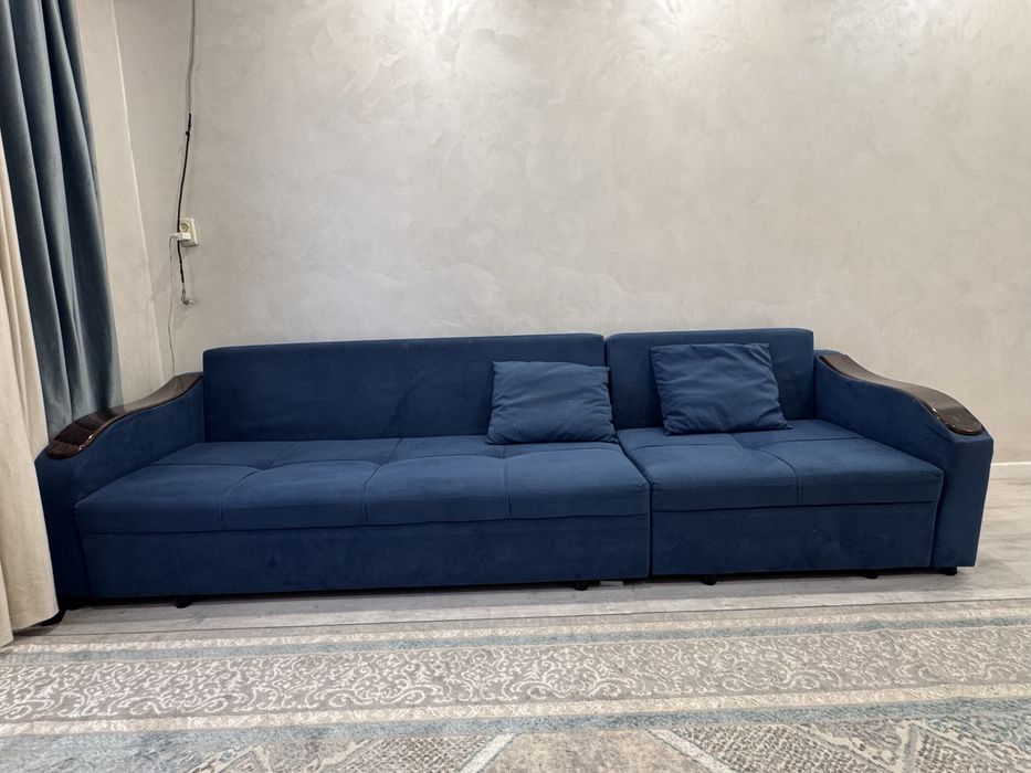Диван синий цвет 3метр