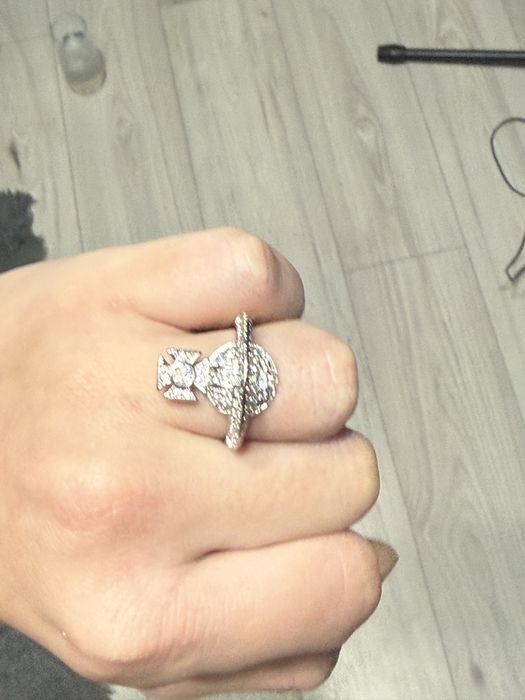 Inel Vivienne Westwood Iced Out Ajustabil