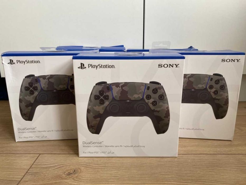 Новые Оригинальные Геймпады PS5 Grey Camouflage/ Серый Камуфляж Пс5