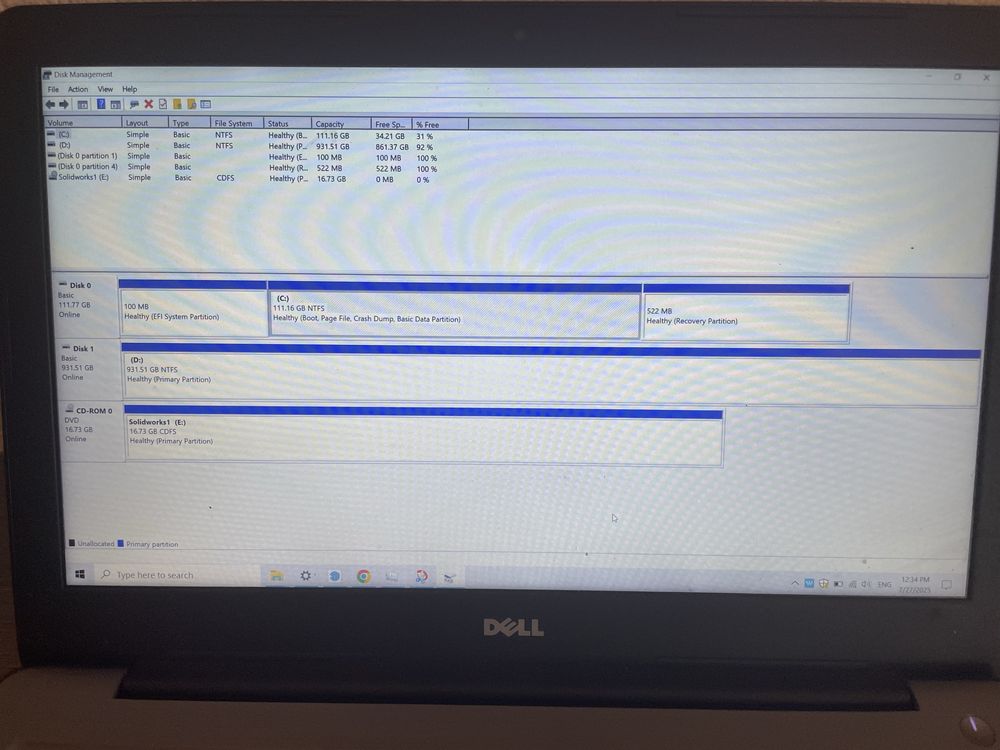 Лаптоп Dell Inspiron 5567 HDD 1TB/112SSD