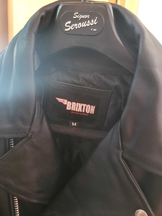 Geacă biker de piele, BRIXTON, mărimea M