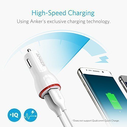 Anker 24W/4.8A-зарядно за телефон за кола, с PowerIQ, (A2310012)