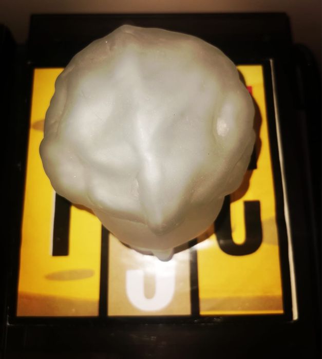 Фигура глава бюст стъклен декор поставка стойка за слушалки 50те год.