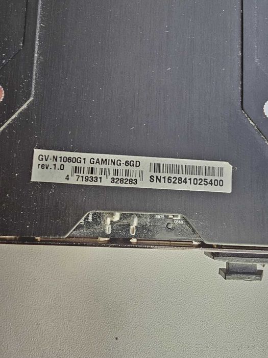 Placa video NVIDIA Gigabyte GeForce 1060  6Gb