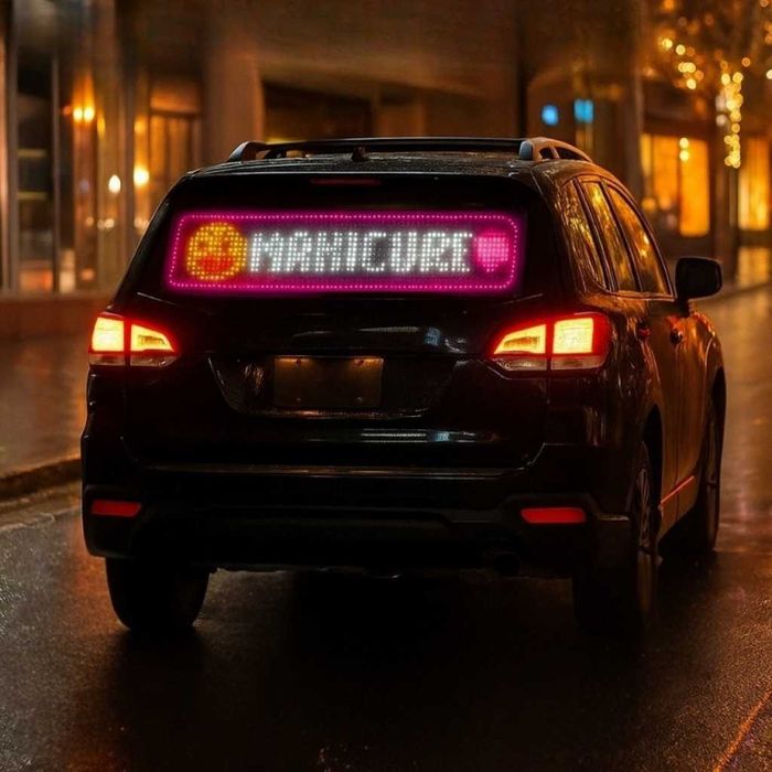 Динамичен мигащ екран с LED светлина за коли и реклами