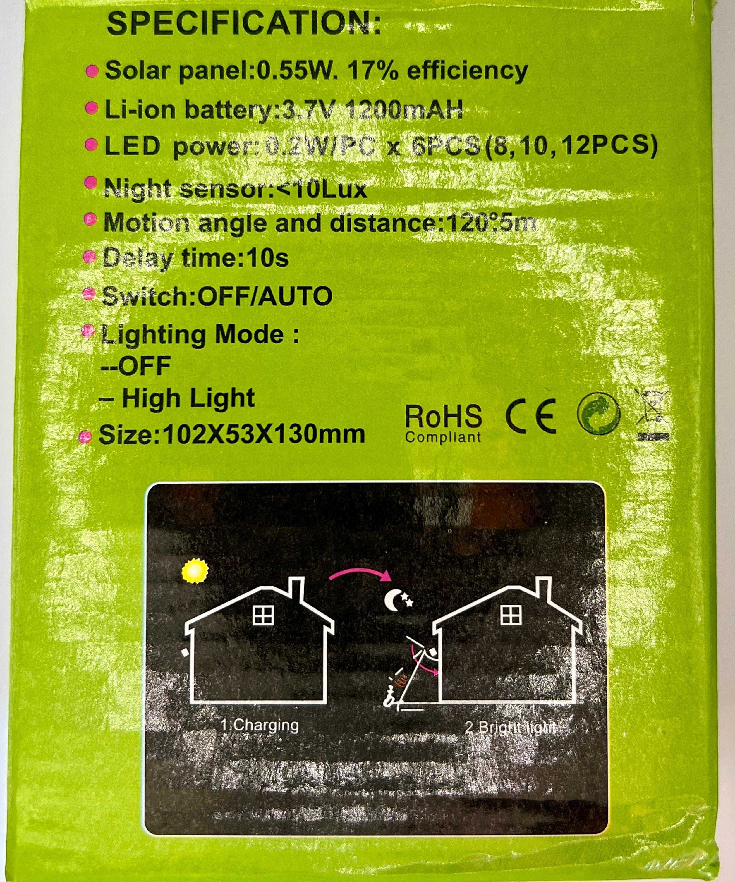 LAMPA SOLARA LED - Incarcare solara - Senzor de miscare - 30 LED