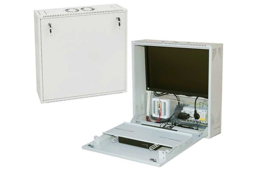 Телекоммуникационный шкаф для видеонаблюдения (ШНВ-1) серверный 1U