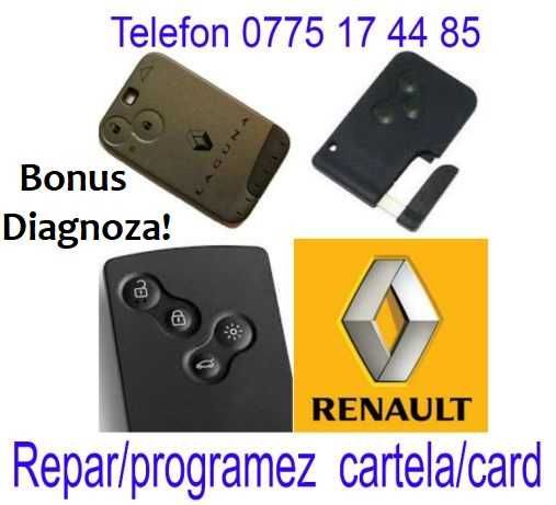 Cartela,card,cheie Renault,Megane,Espace,Laguna,Scenic,Vel Satis,NOU